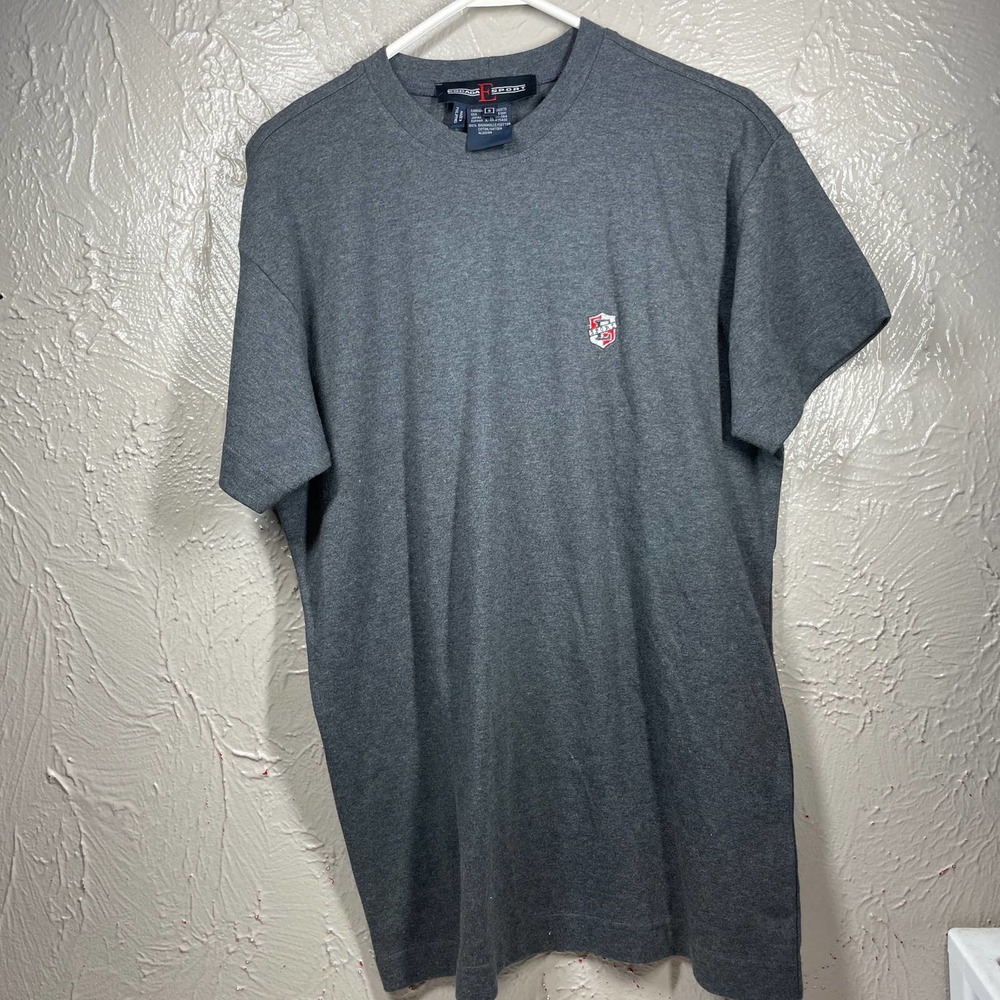 Escade Esport Mens Gray Short Sleeve Crew Neck Cotton Knit T-Shirt Sz Small